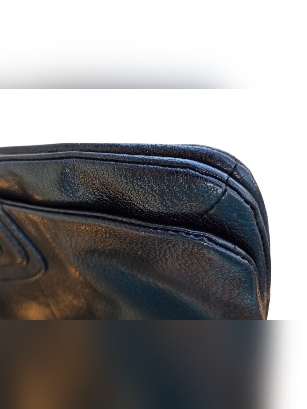 Coach - Kristin Large 14" Long Black Leather Clutch With Gold Hardware - Picture 11 of 16